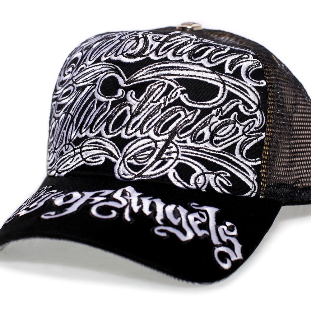 Christian Audigier COA Black/White Signature Hat Adult One Size Cap